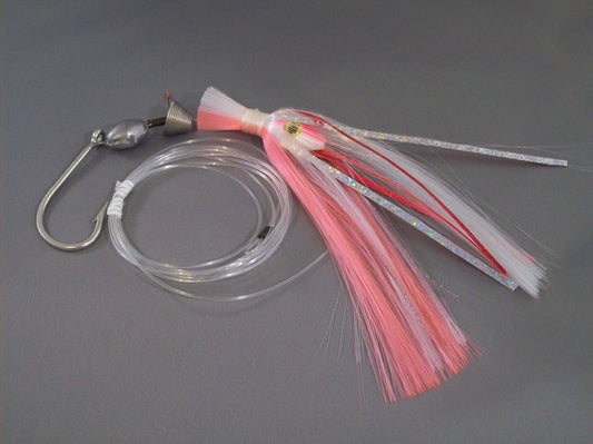 Blue Water Candy Fishing Lure 11052 Ballyhoo Rig 1 oz Pink And White