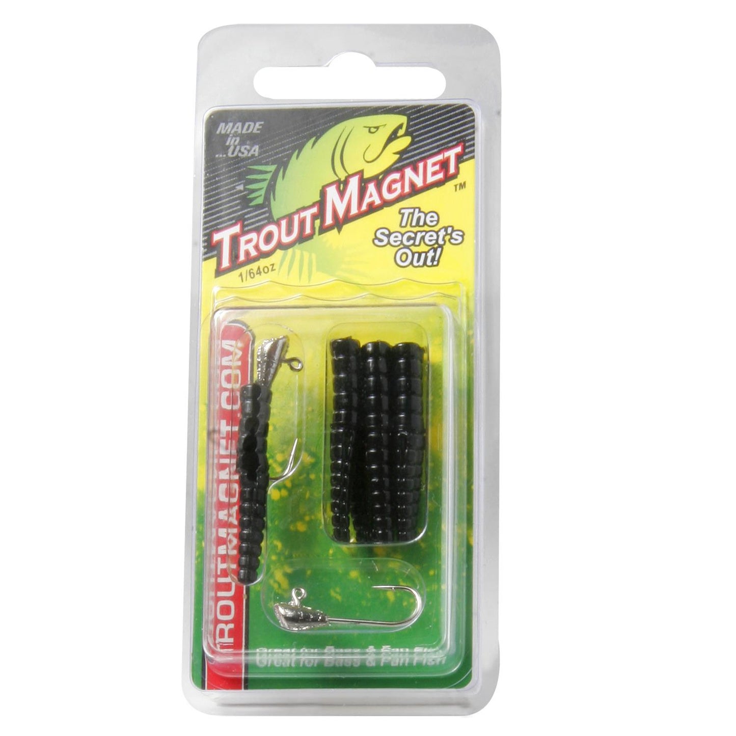 Leland 87686 Trout Magnet 9pc. Pack Black 7 Bodies and 2-1/64 oz Size