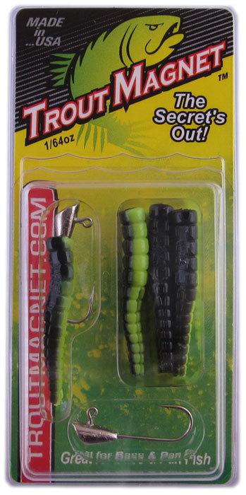 Leland 87501 Trout Magnet 9 Pc. Pack, 1/64 oz, Black/Green, 7