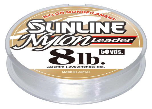 Sunline 63760300 Nylon Leader 8lb 50yd