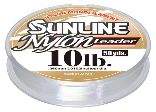Sunline 63760302 Nylon Leader 10lb 50yd