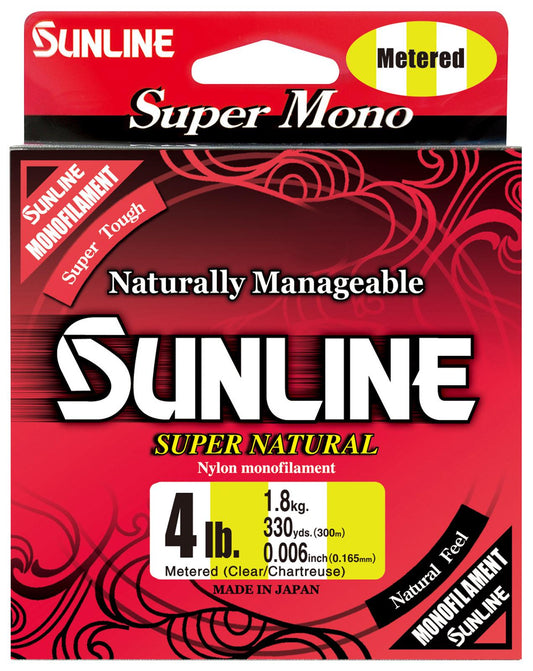 Sunline 63760600 Super Natural Mono, Metered 330yd 4lb