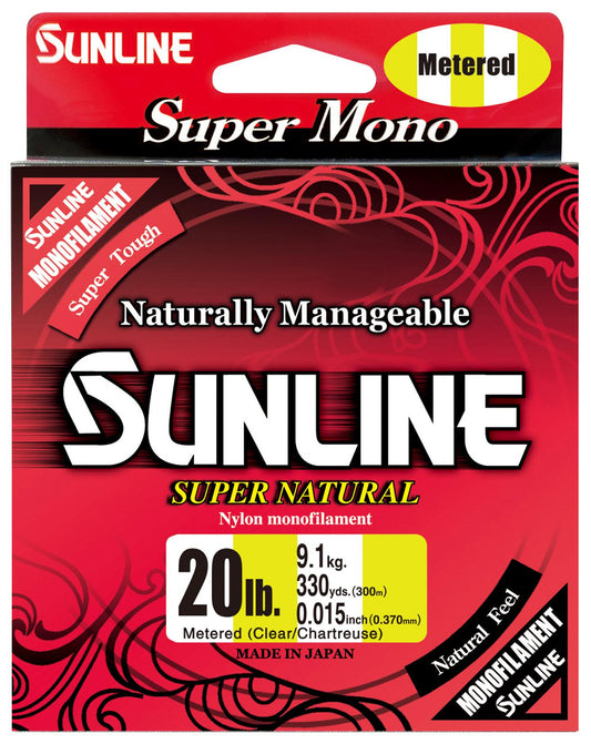 Sunline 63760614 Super Natural Mono, Metered 330yd 20lb