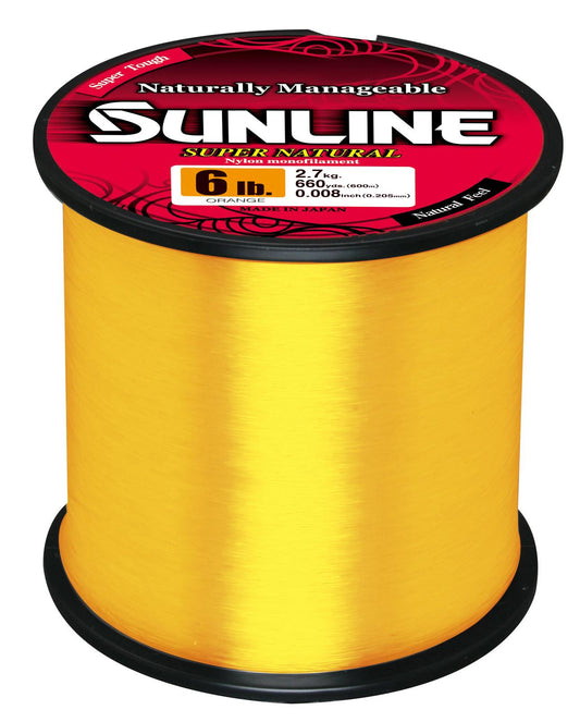Sunline 63760630 Super Natural Mono, Orange 660yd 6lb