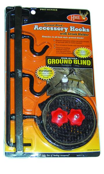 HME HME-GBAH-2 Ground Blind Accessory Fishing Hook Dhr And Hooks