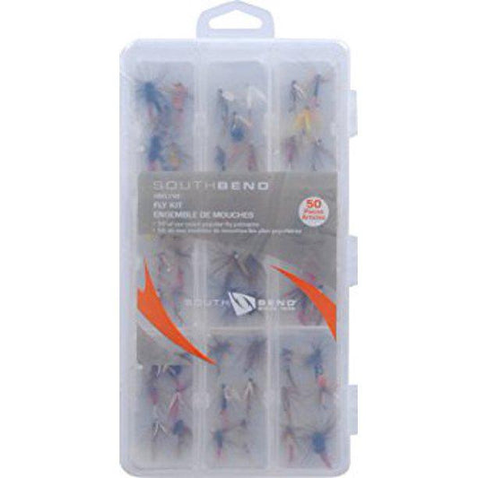 South Bend SBFLY50 50Pk Assorted Flies In Box