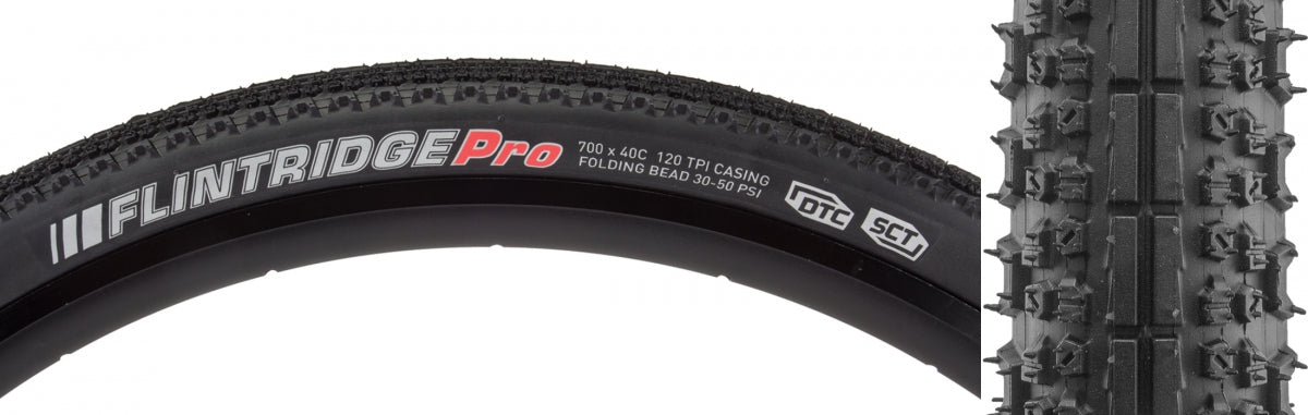KENDA TIRE KEN FLINTRIDGE PRO 700x40 BK/BK/REF-HP DTC/GCT/TLR/120 FOLD 50psi