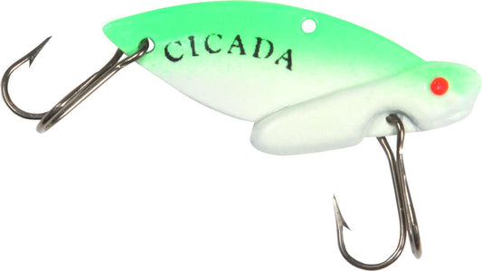Reef Runner 40063 Cicada Blade Fishing Lure 2 Inch 3/8 Ounce Green Glow