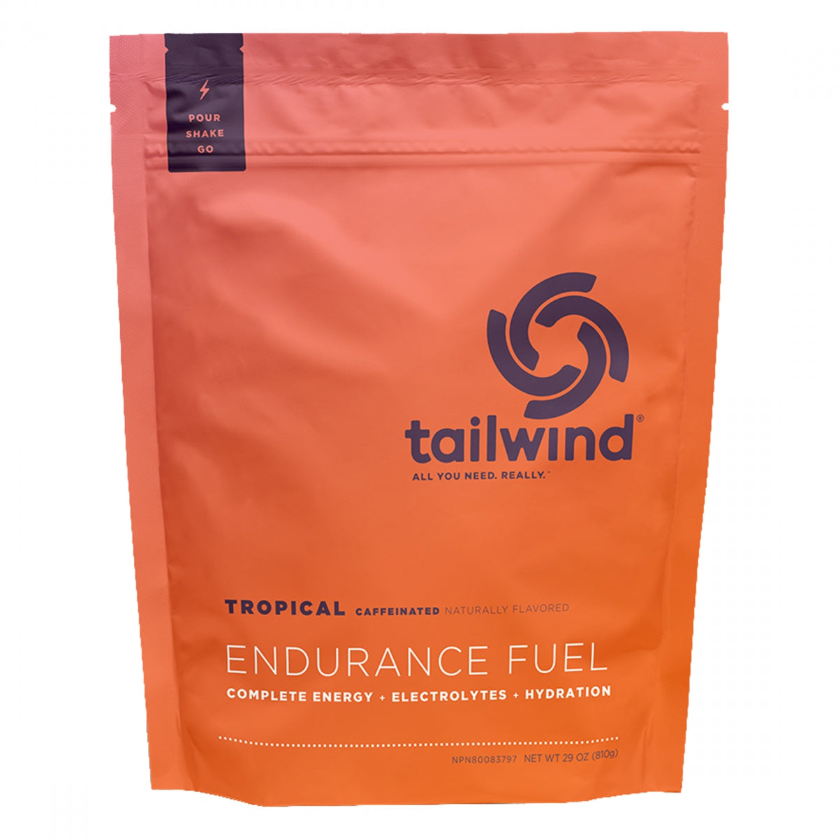 TAILWIND NUTRITION FOOD TAILWIND ENDURANCE FUEL CAFFEINE TROPICAL BUZZ 29OZ BG