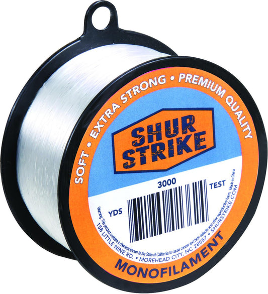 Shur Strike 3000-60 Bulk Monofilament Fishing Line 1/8Lb Spool 60 lb 70 Yards