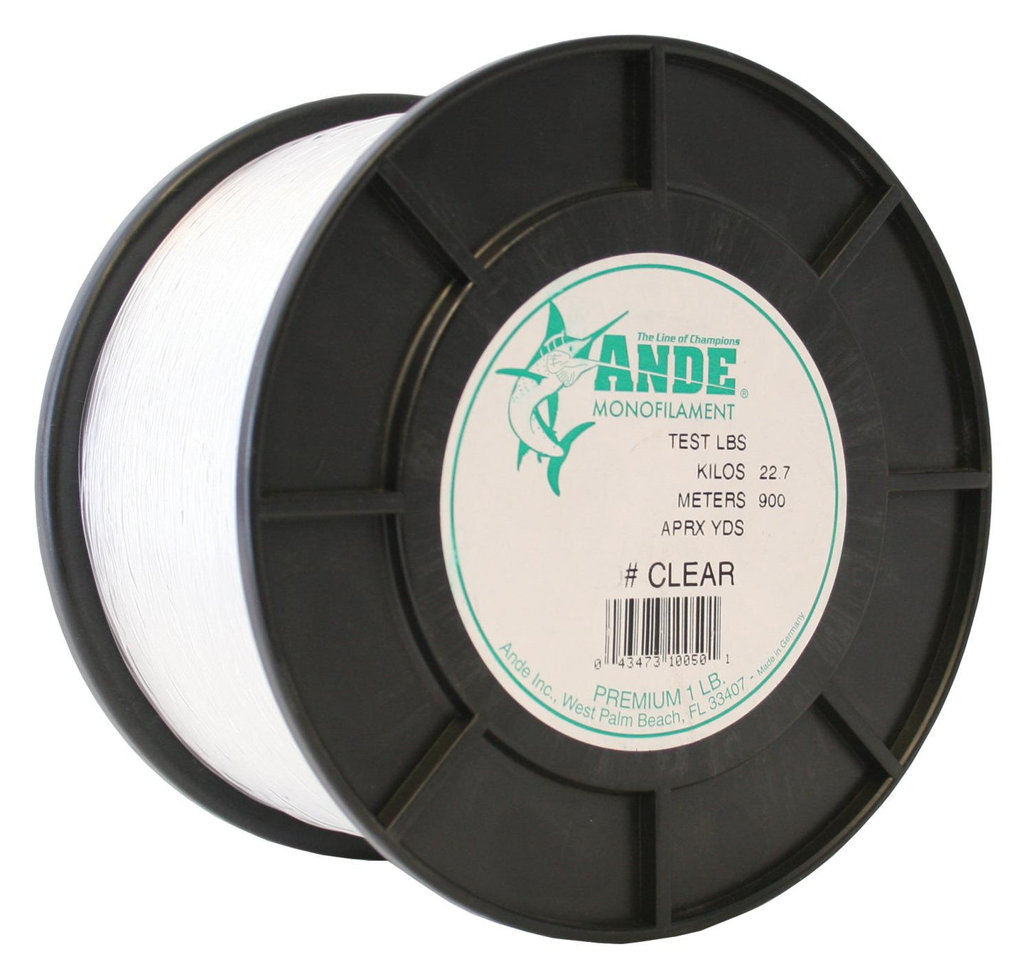 Ande A1-80C Premium Monofilament Fishing Line 1 lb Spool 80 lb 600 Yards Clear