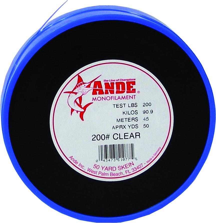 Ande S50-200C Mono Leader Coil 200 lb 50 Yards Clear