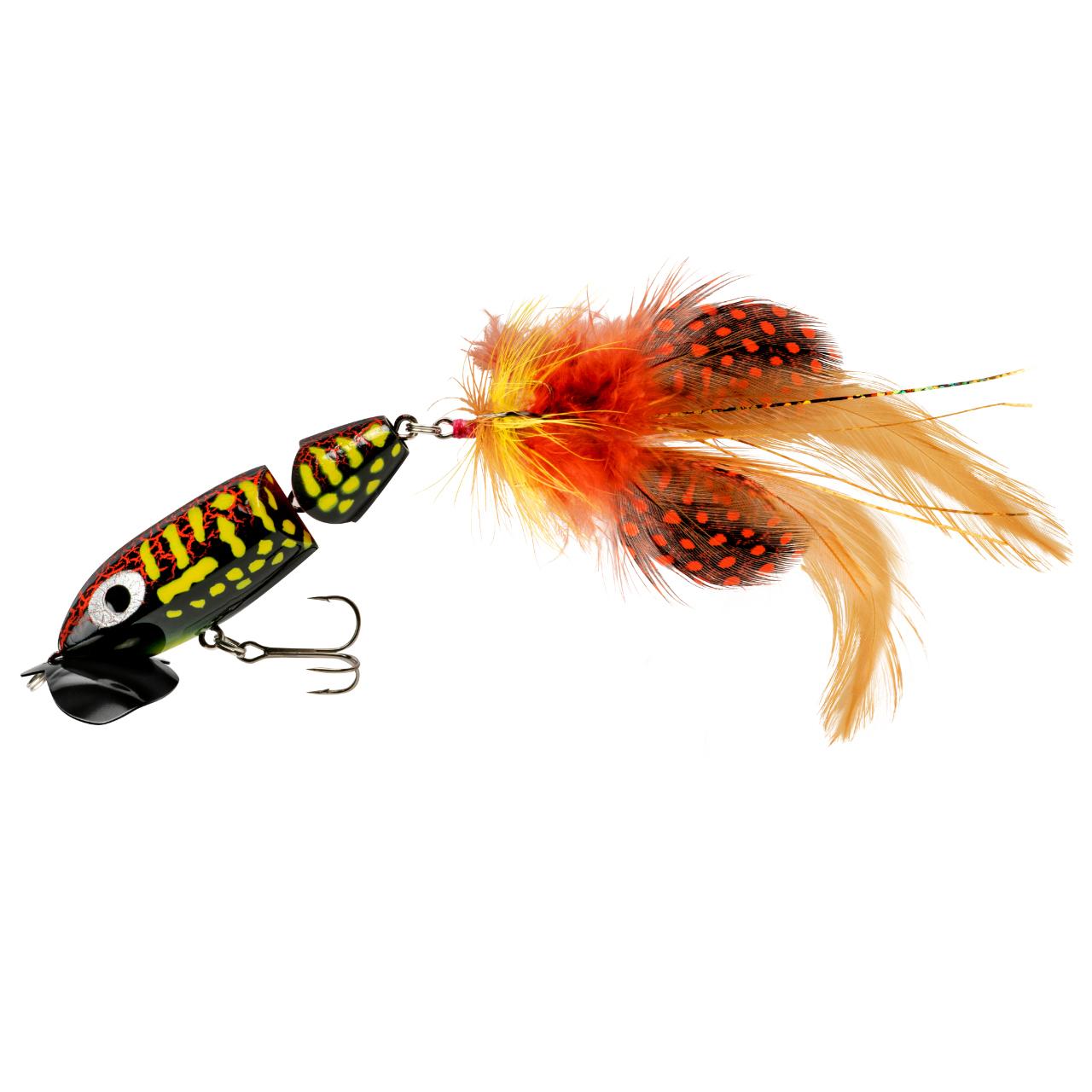 Arbogast G621-538 Jointed Jitterbug 2.0, 2 1/2", 3/8oz, #6 feather