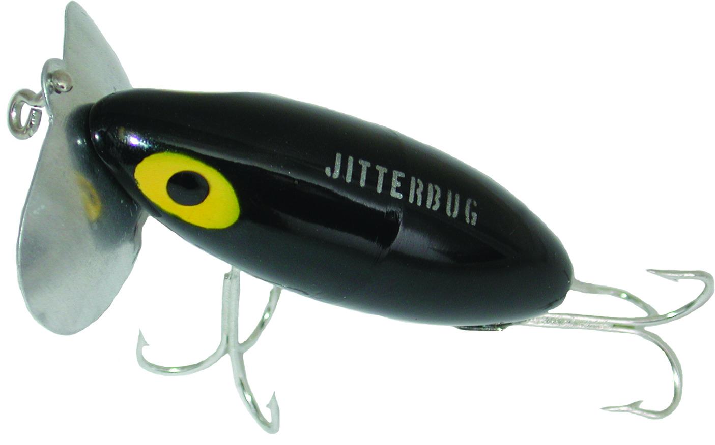 Arbogast G650-02 Jitterbug Topwater Lure 3" 5/8 oz Black Floating
