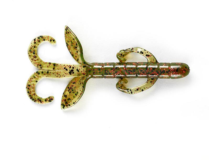 Yum Fishing Lure YCR302 Christie Critter-Wtrmln And Red Fl-3.5" 8 Per Pack