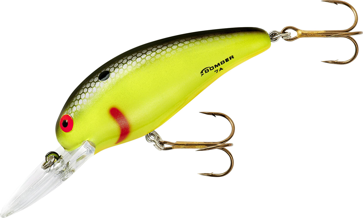 Bomber B07AGSH Model A Crankbait,2 5/8",1/2oz,Golden Shiner Floating