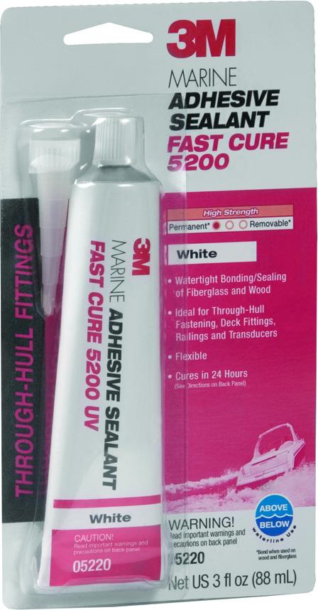 3M 5220 Adhesive Sealant Fast Cure 5200 Wht. 3oz