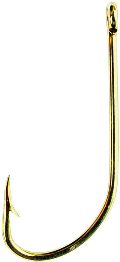 Eagle Claw 089AH-1 Plain Shank Offset Fishing Hook Size 1 Curved Point