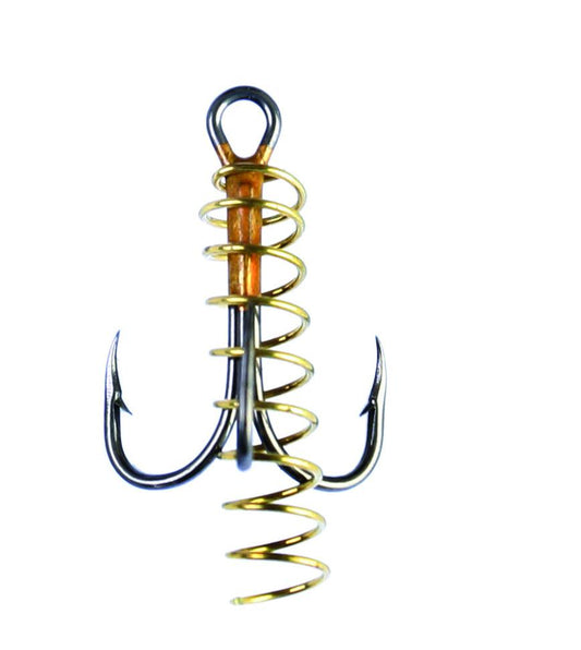 Eagle Claw 374SBAH-6 So Feetbait Treble Fishing Hook with Spring Size 6