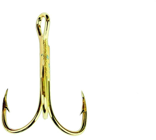 Eagle Claw 376AH-8 Treble Fishing Hook Size 8 1/4 Ounce Curved/Forged 2X