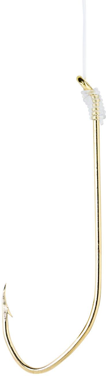 Eagle Claw 126H-6 Pro-V Bend Aberdeen Snelled Fishing Hook Size 6 Down