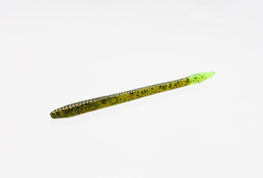 Zoom 004269 Finesse Worm 4 1/2" 20Pk Watermelon Red Chartreuse