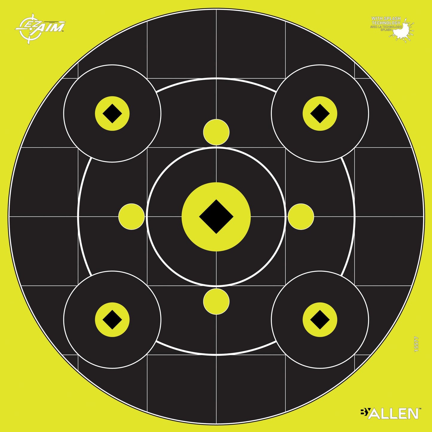 Allen 15577 Splash Bullseye Gallery / Grid Target 12 Inch, 12 Pack