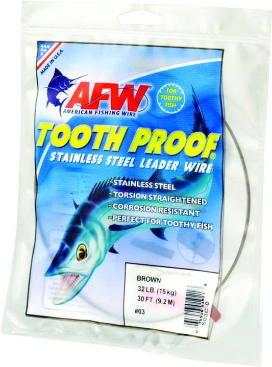 AFW S03C-0 #3 ToothProof Stainless Steel Single Strand Leader Wire 32
