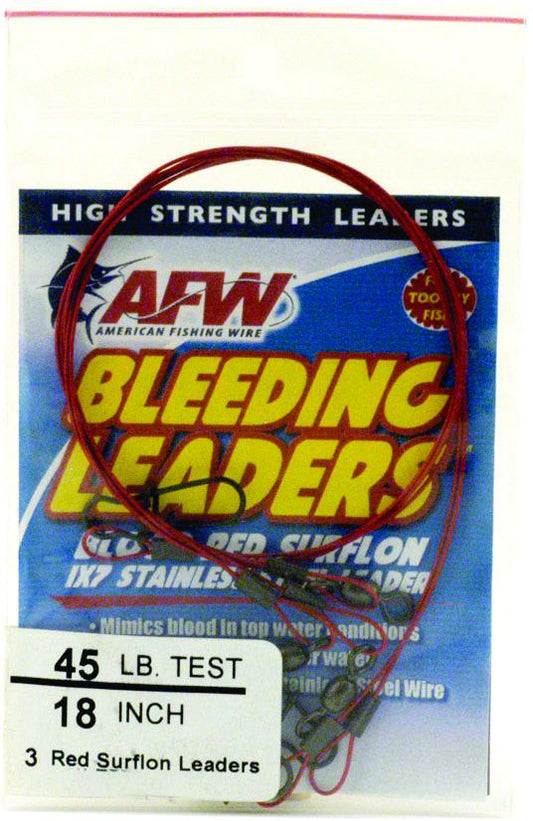 AFW E020REDL12/3 Bleeding Leaders Nylon Coated 1x7 Stainless