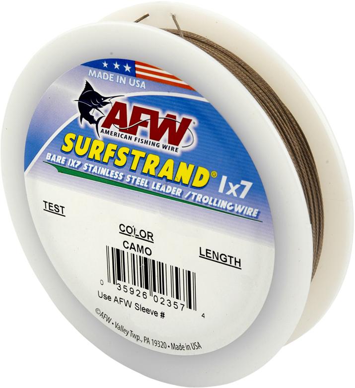 AFW B040-4 Surfstrand Bare 1x7 Stainless Steel Leader Wire 40 lb