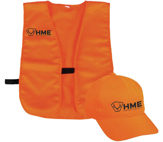 HME HME-SF-VH-OR Safety Vest Orange with Hat