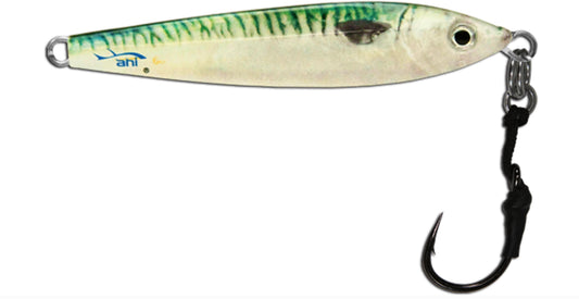 Ahi LDJA-2-MK Live Deception Jigs - 2 oz Green Mackerel With Assist Hook