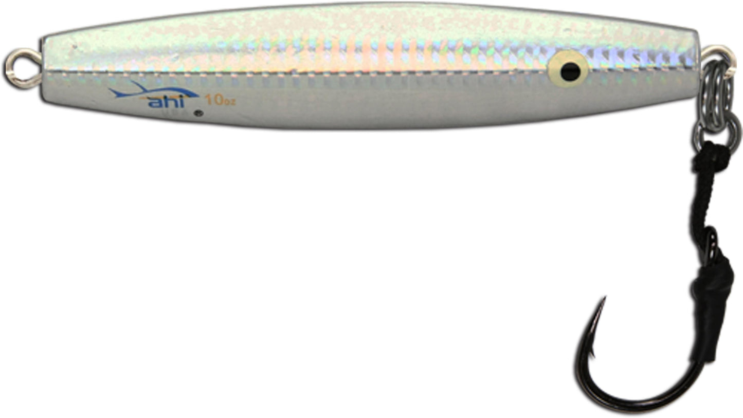 Ahi DJA-4-SF Assault Diamond Jigs - 4 oz Silver Flash With Assist Hook