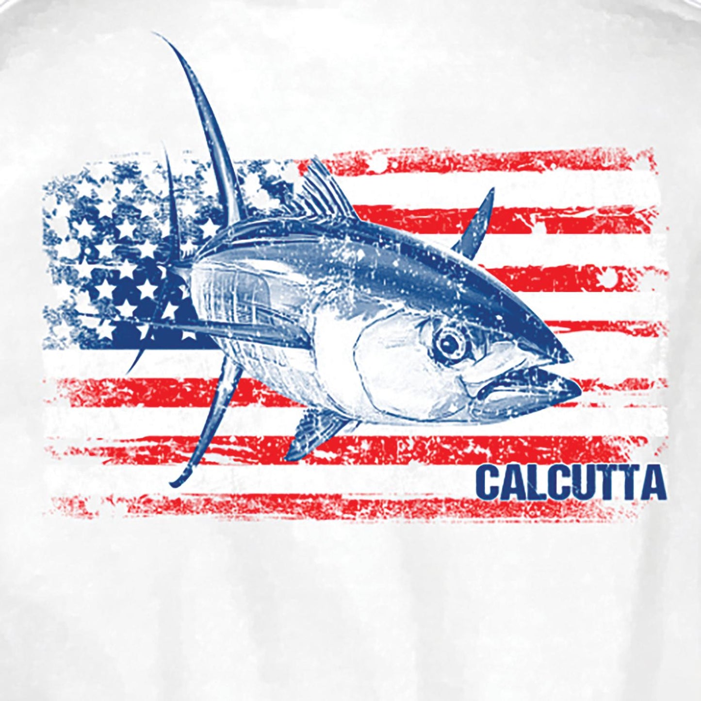 Calcutta FT-WHT-3XL Flag Tuna T-Shirt Pocket White 3XL