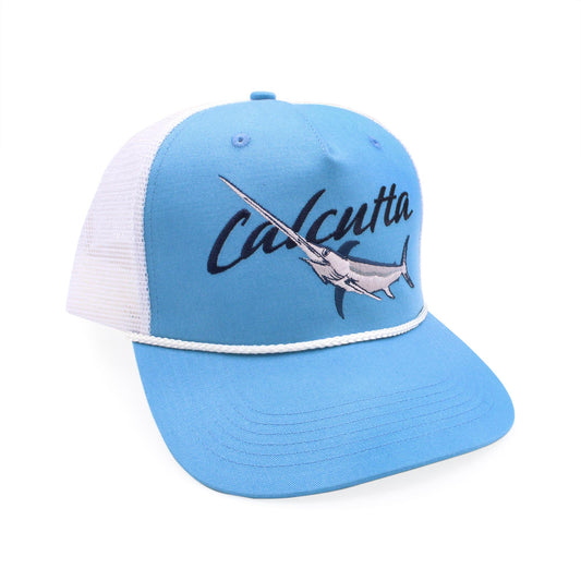 Calcutta BR243971 Embroidered Swordfish hat light blue crown and