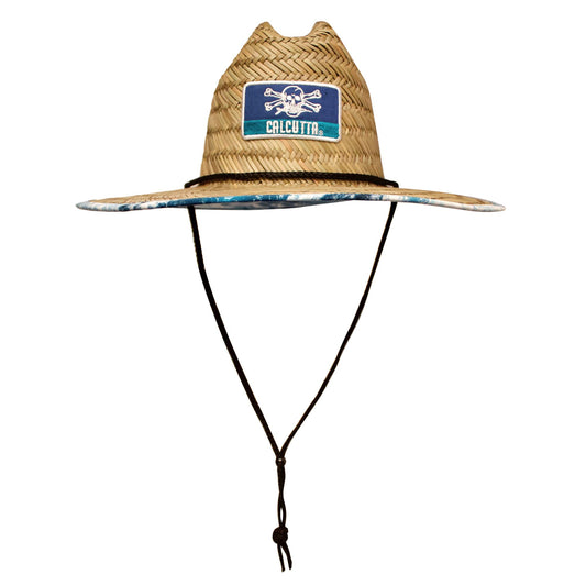 Calcutta BR248751 Lifeguard straw hat with Chin strap water camo