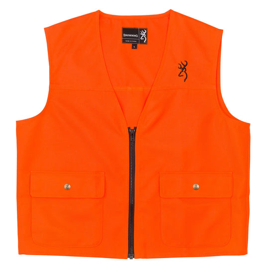 Browning 3055000103 Youth Blaze Orange Safety Vest Back License Loo