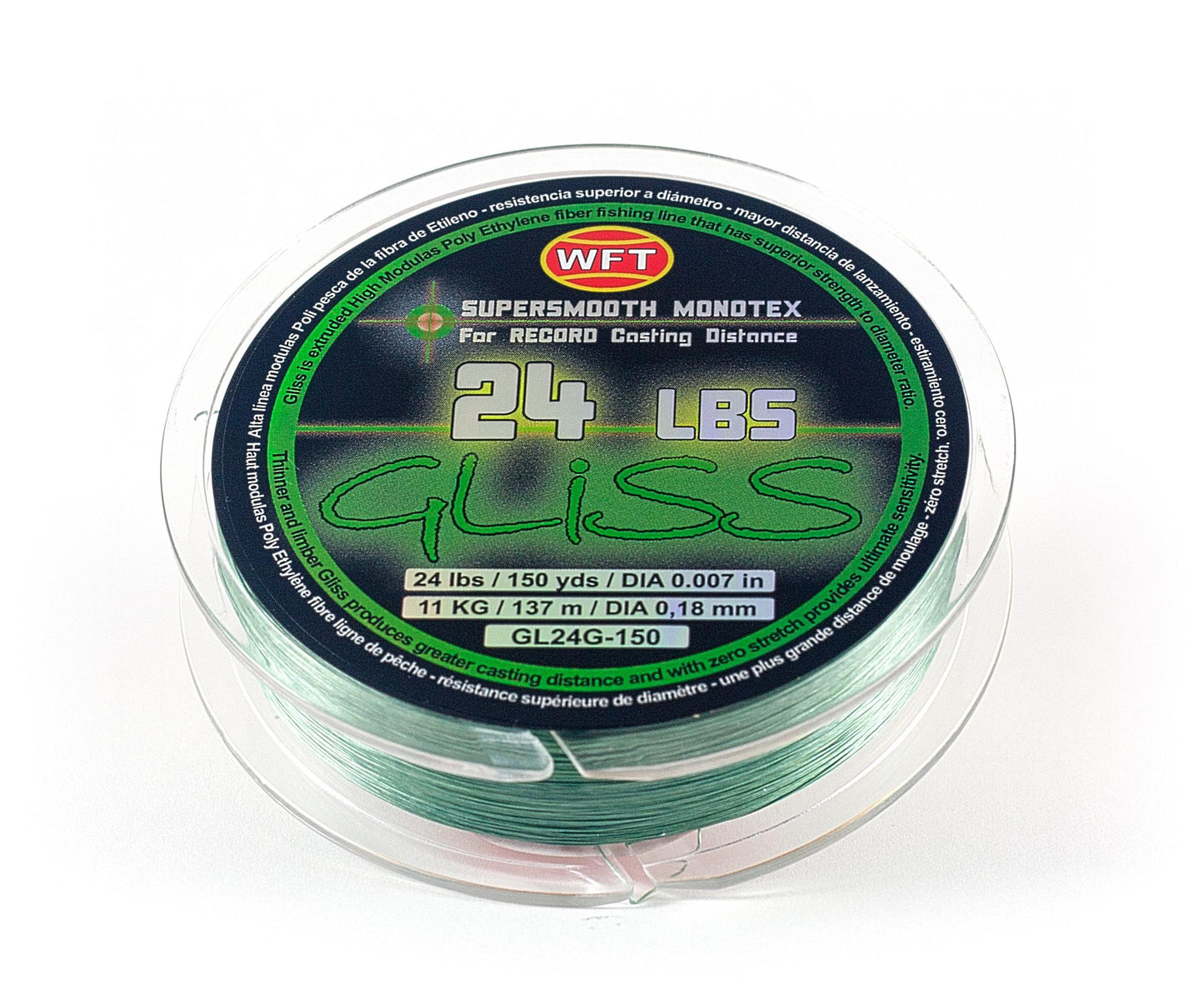 Ardent GL24G-150 Gliss Polyethylene Fishing Line - Green 24 Lb 150 yd