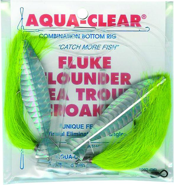Aqua Clear FW-1EGSHS Hi/Lo Fluke/ Flounder/Trout/Croaker Grn Hair Sil
