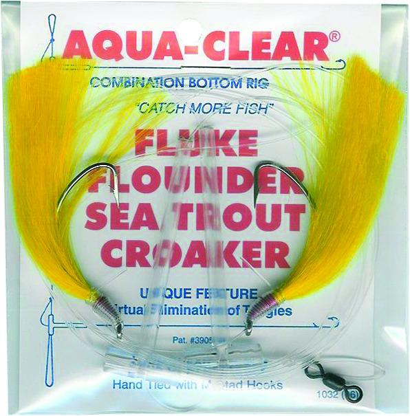 Aqua Clear FW-1EYSS Hi/Lo Fluke/ Flounder/Trout/Croaker Yel Hair 3/0