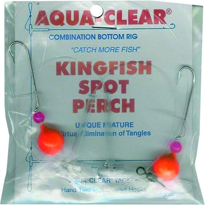 Aqua Clear KF-1FO Hi/Lo Rig Kingfish /Spot/Perch Org Float And Red