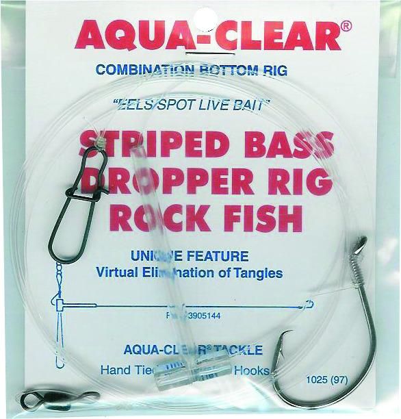 Aqua Clear ST-7C Striper Rig/Live Bait/Eel Spot 7/0 Circle Hook -5'