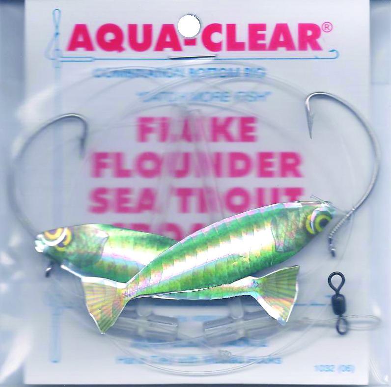 Aqua Clear FW-2AHG Hi/Lo Fluke/ Flounder/Trout/Croaker Grn Minnow/