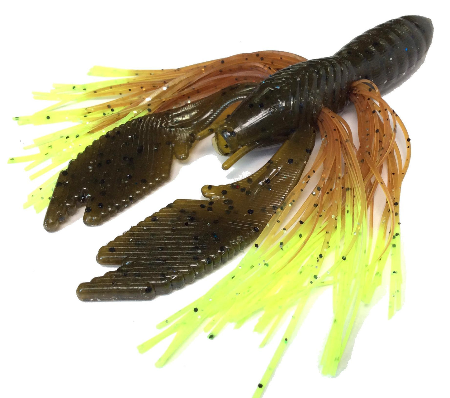 Tightlines UV GN-WHYR-CTIP Hy-Brid Craw RATTLING 4" Green Pumpkin with