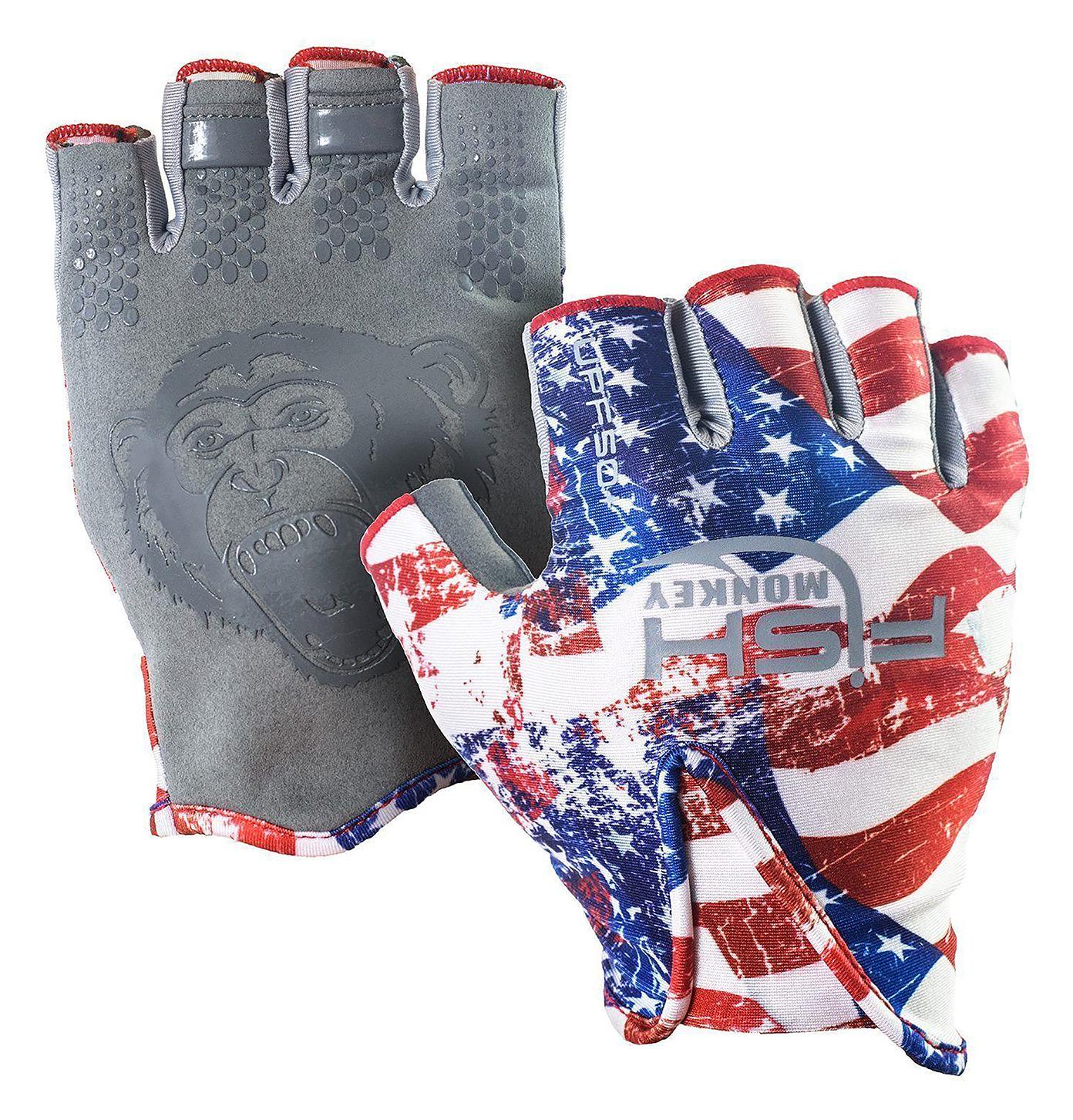 Fish Monkey FM18-AMER-XL StubbyGuide Glove, UPF 50+, Short Stubby