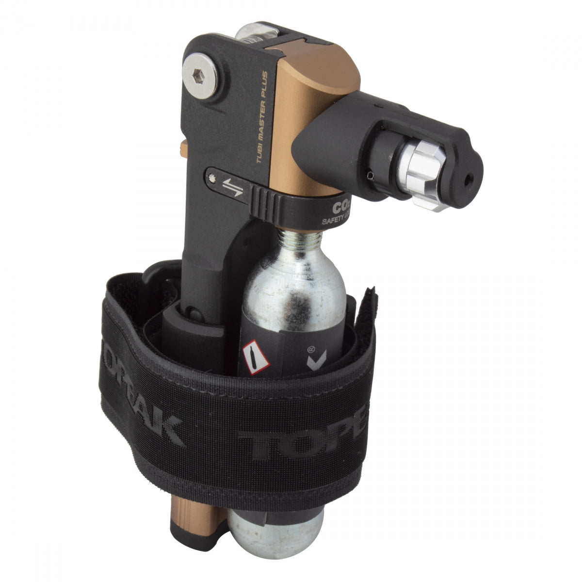 TOPEAK PATCH KIT TOPEAK TUBELESS TUBI MASTER+ w/1 16G CART-2in1 REAMER/PLUG TOOL-KNIFE-STRAP MOUNT