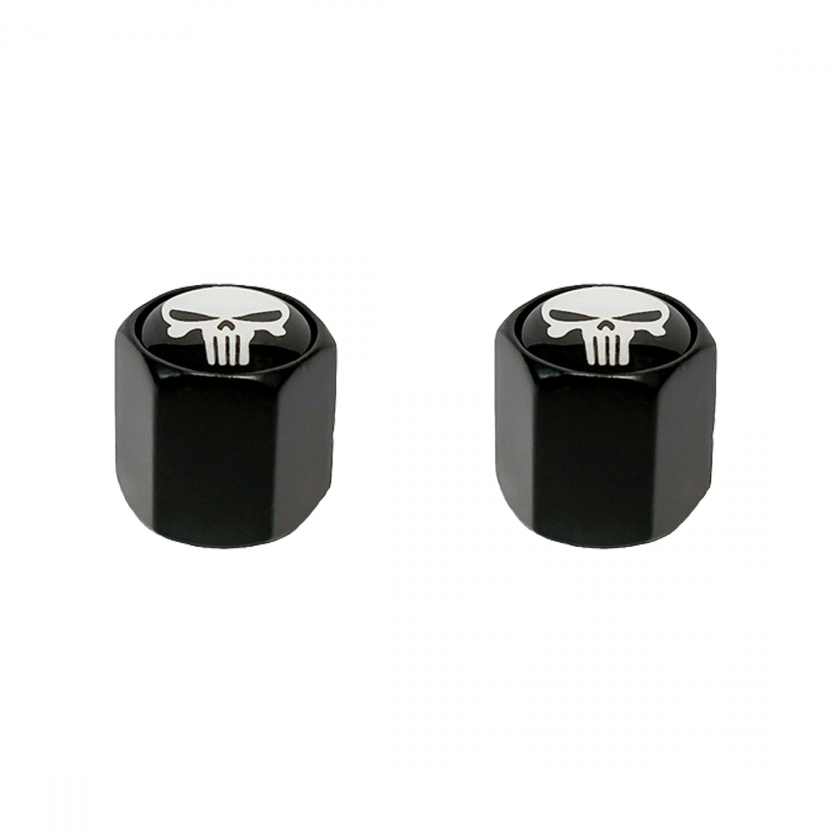 TRIK TOPZ VALVE CAPS TRIKTOPZ BLOCK SHAPE SKULL HEAD BK 2PK